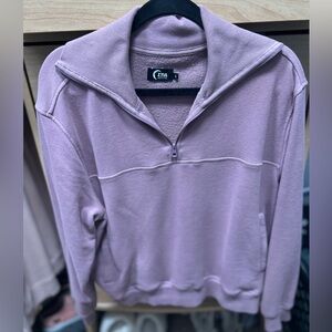 ZYIA Lavender Quarter-Zip Top